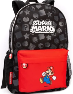 Super Mario All Over Print Black Backpack