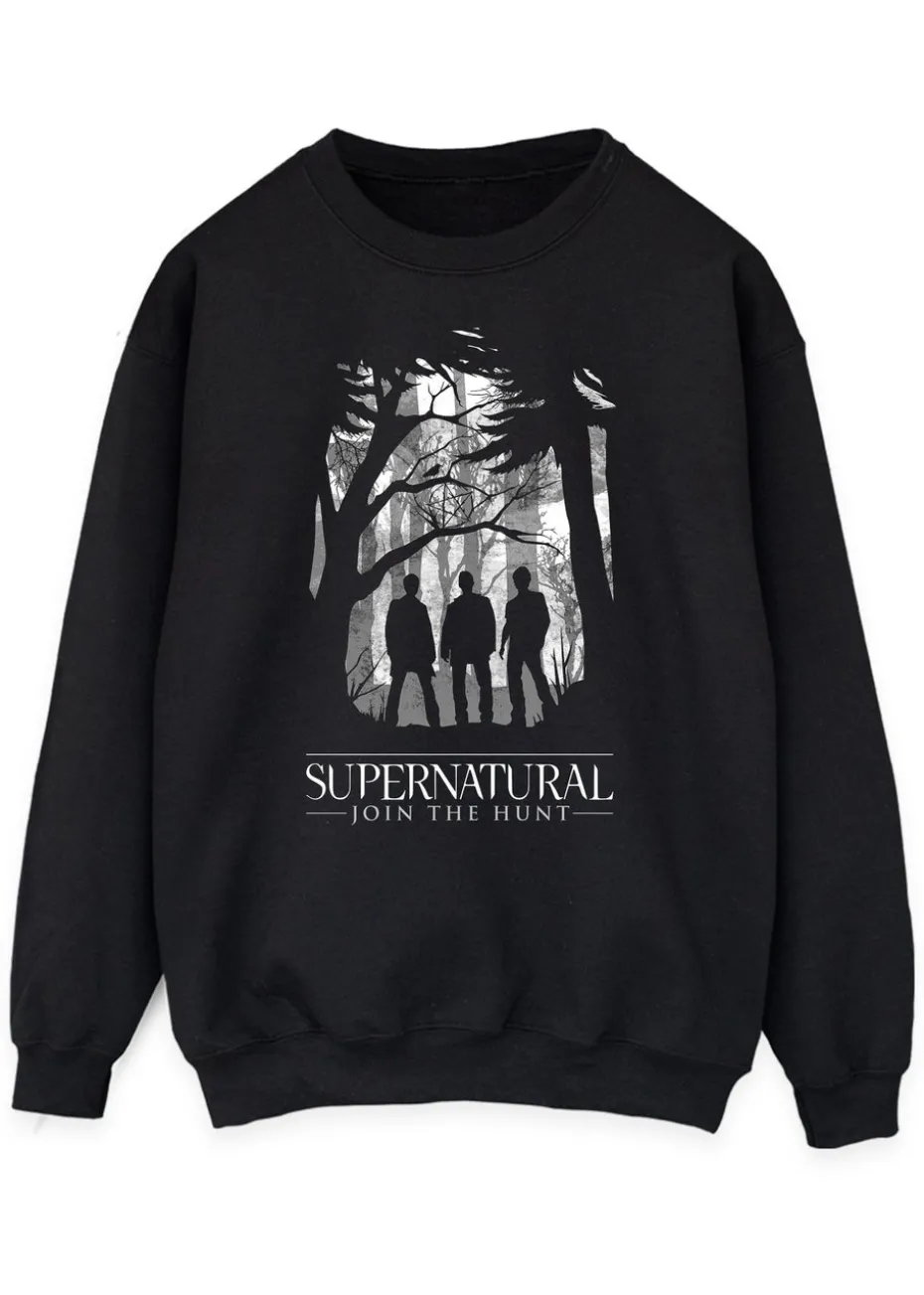 Supernatural Black Poster Art Printed Sweatshirt