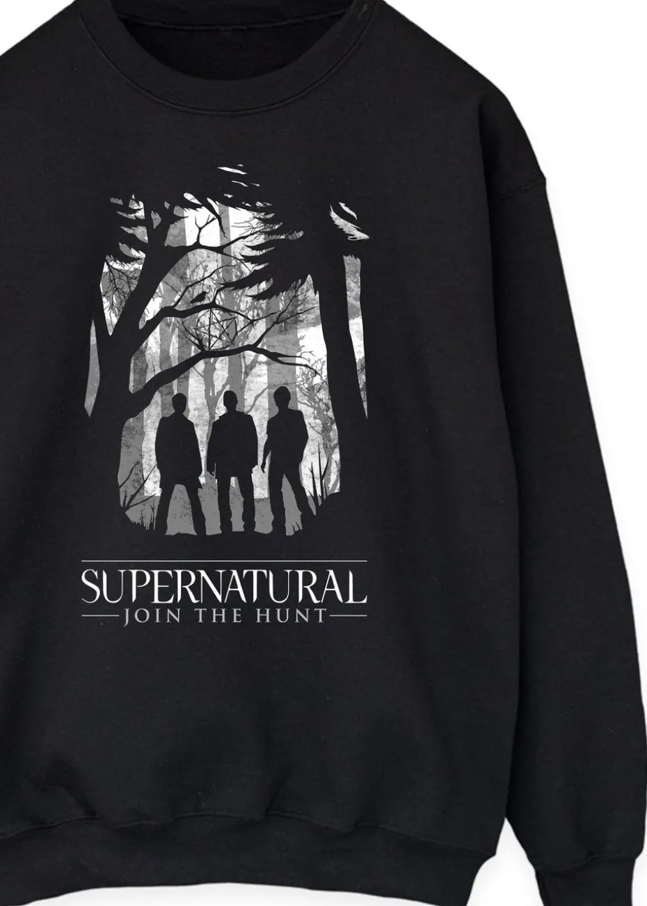 Supernatural Black Poster Art Printed Sweatshirt