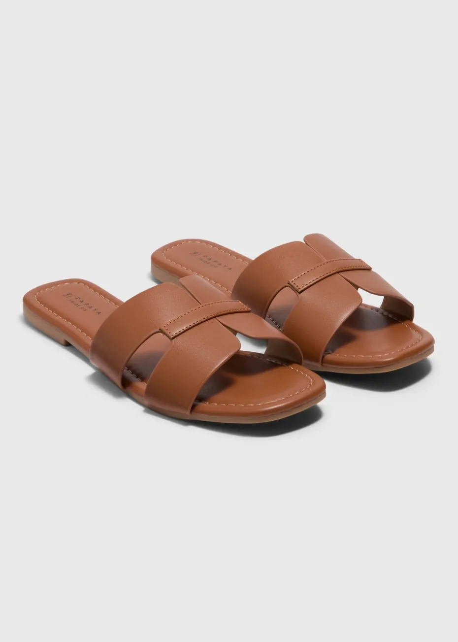 Tan Mule Sandals