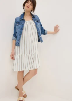 Taupe Stripe Cami Dress