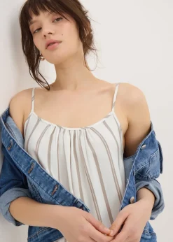 Taupe Stripe Cami Dress