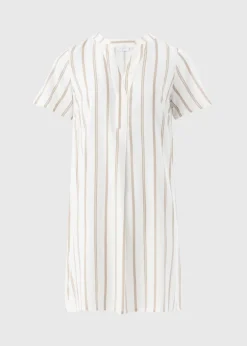 Taupe Stripe Popover Tunic