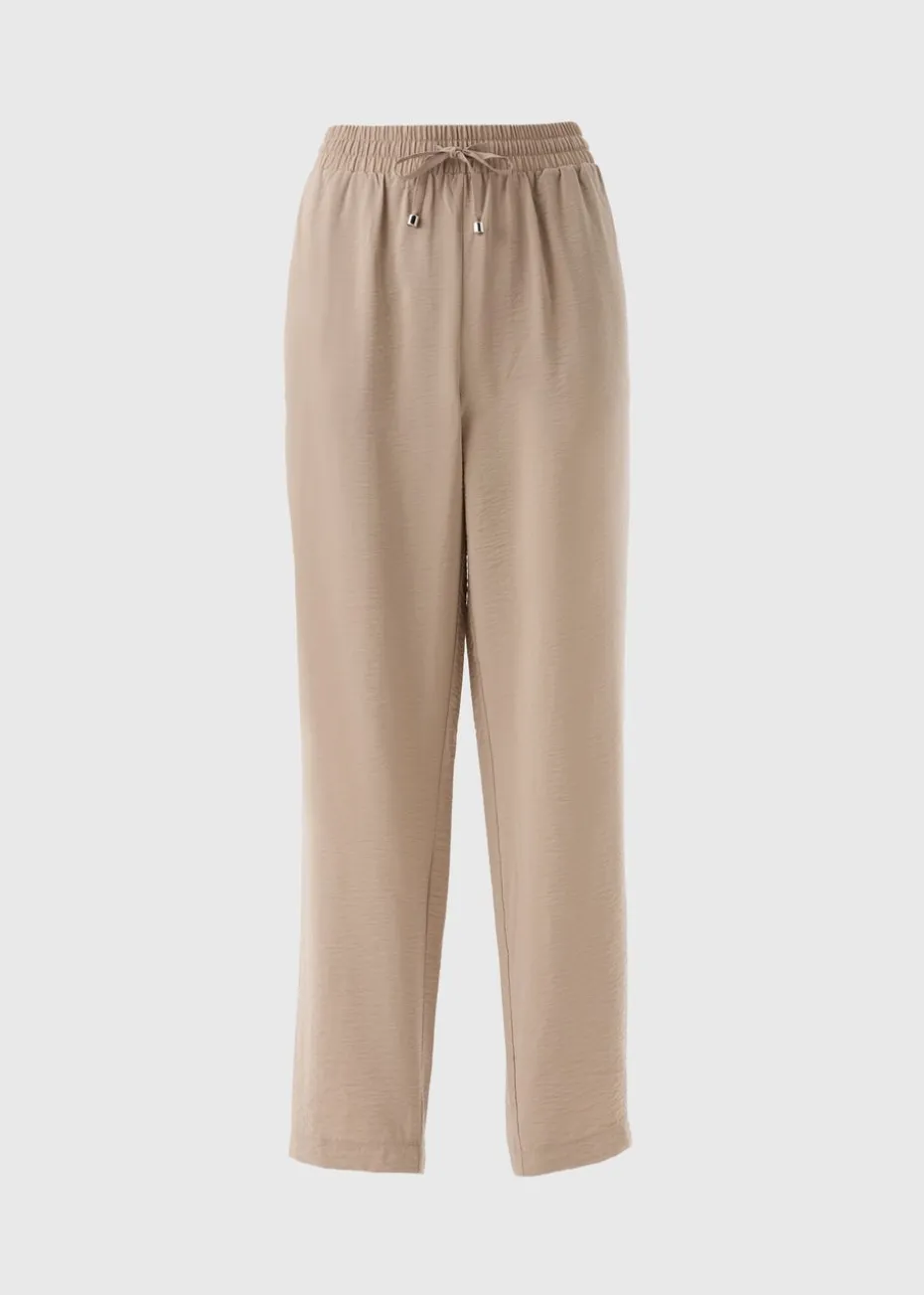 Taupe Tapered Trousers