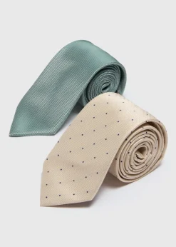 Taylor & Wright 2 Pack Polka Dot Texture Ties