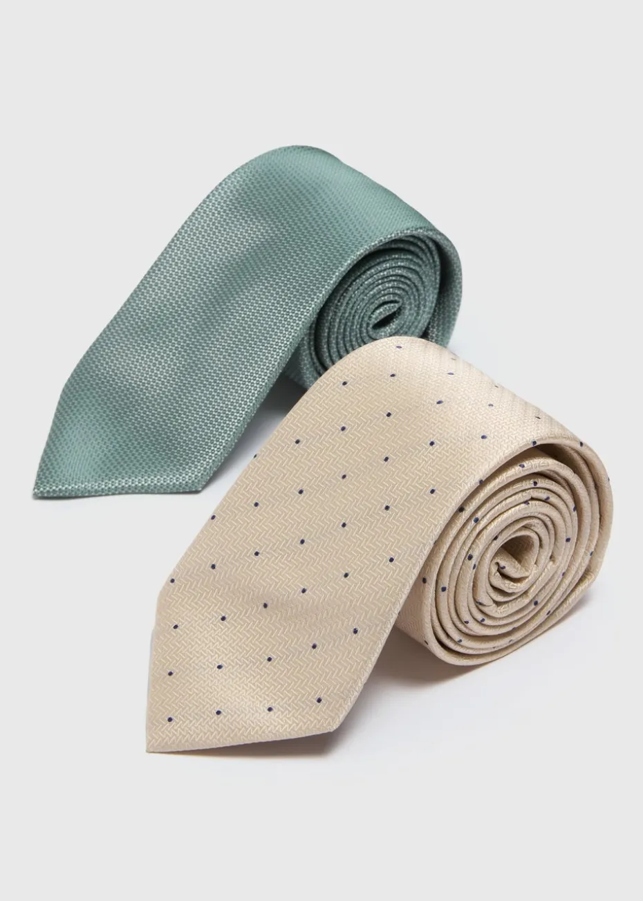Taylor & Wright 2 Pack Polka Dot Texture Ties