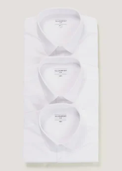 Taylor & Wright 3 Pack White Easy Care Slim Fit Shirts