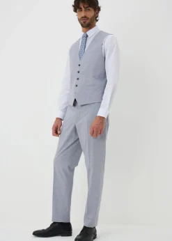 Taylor & Wright Azure Grey Melange Tailored Trousers