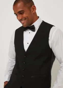 Taylor & Wright Black Dinner Waistcoat