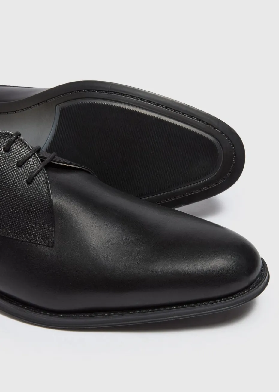 Taylor & Wright Black Faux Leather Derby Shoe