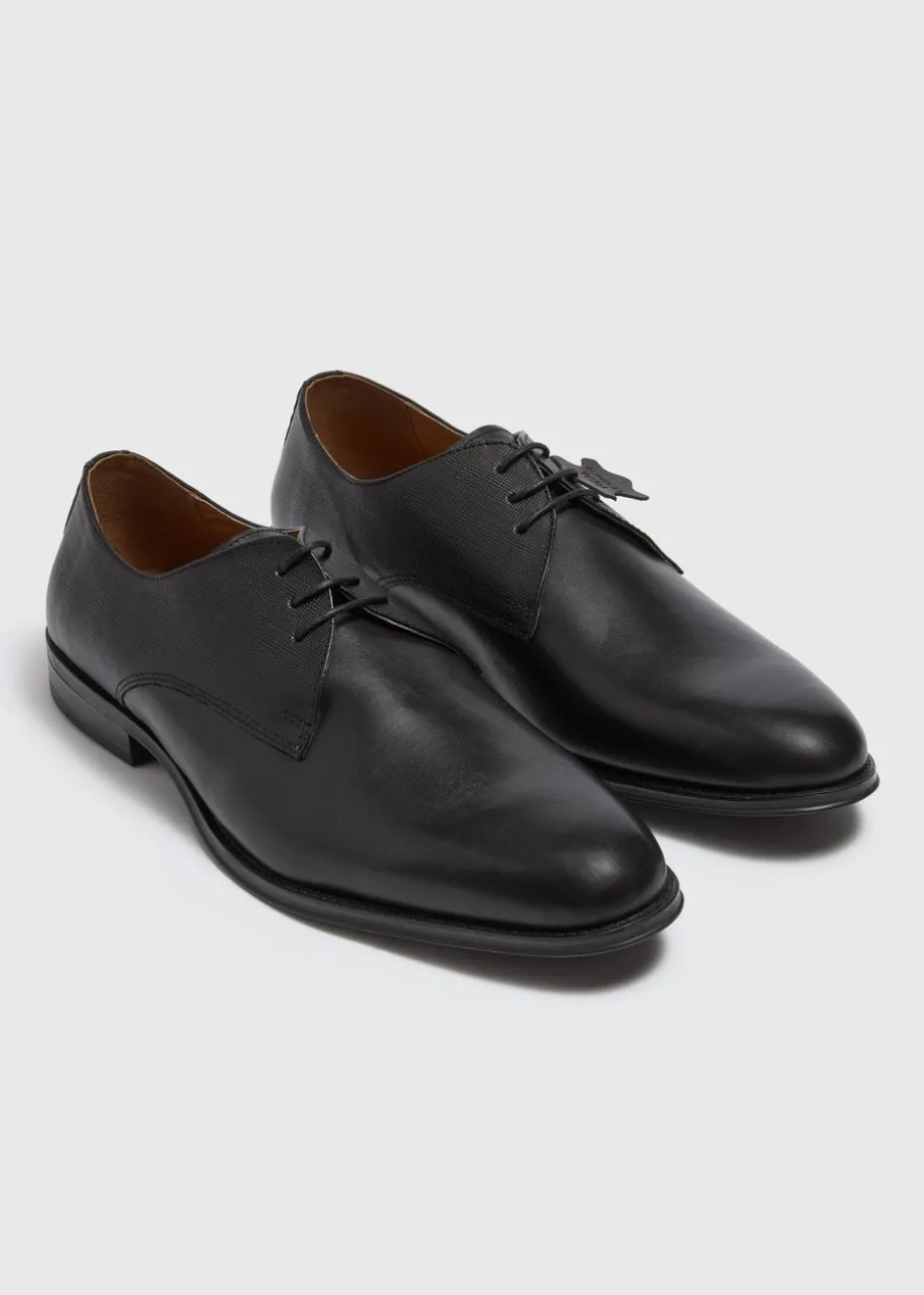 Taylor & Wright Black Faux Leather Derby Shoe