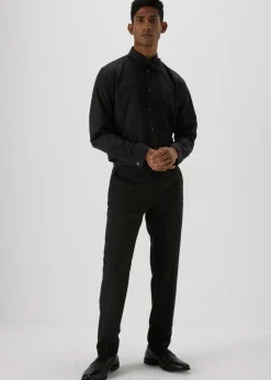 Taylor & Wright Black Regular Fit Tuxedo Shirt & Bow Tie Set