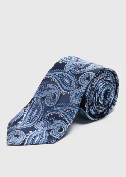Taylor & Wright Blue Paisley Print Tie