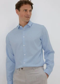 Taylor & Wright Blue Slim Fit Twill Shirt