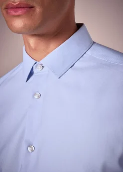 Taylor & Wright Blue Slim Fit Twill Shirt
