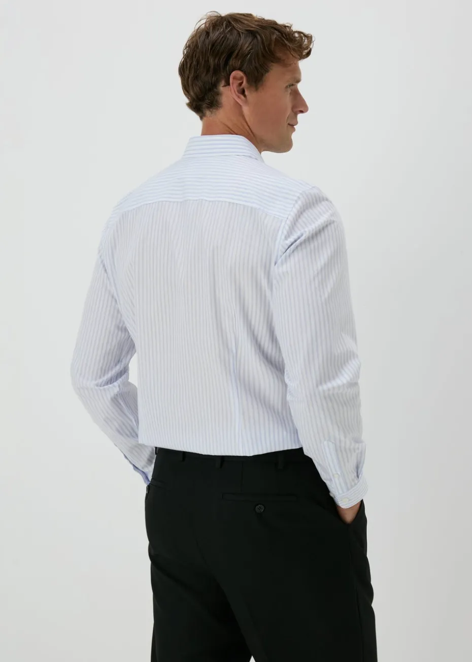 Taylor & Wright Blue Stripe Slim Fit Shirt