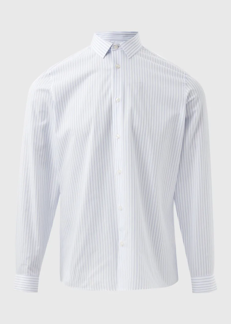 Taylor & Wright Blue Stripe Slim Fit Shirt