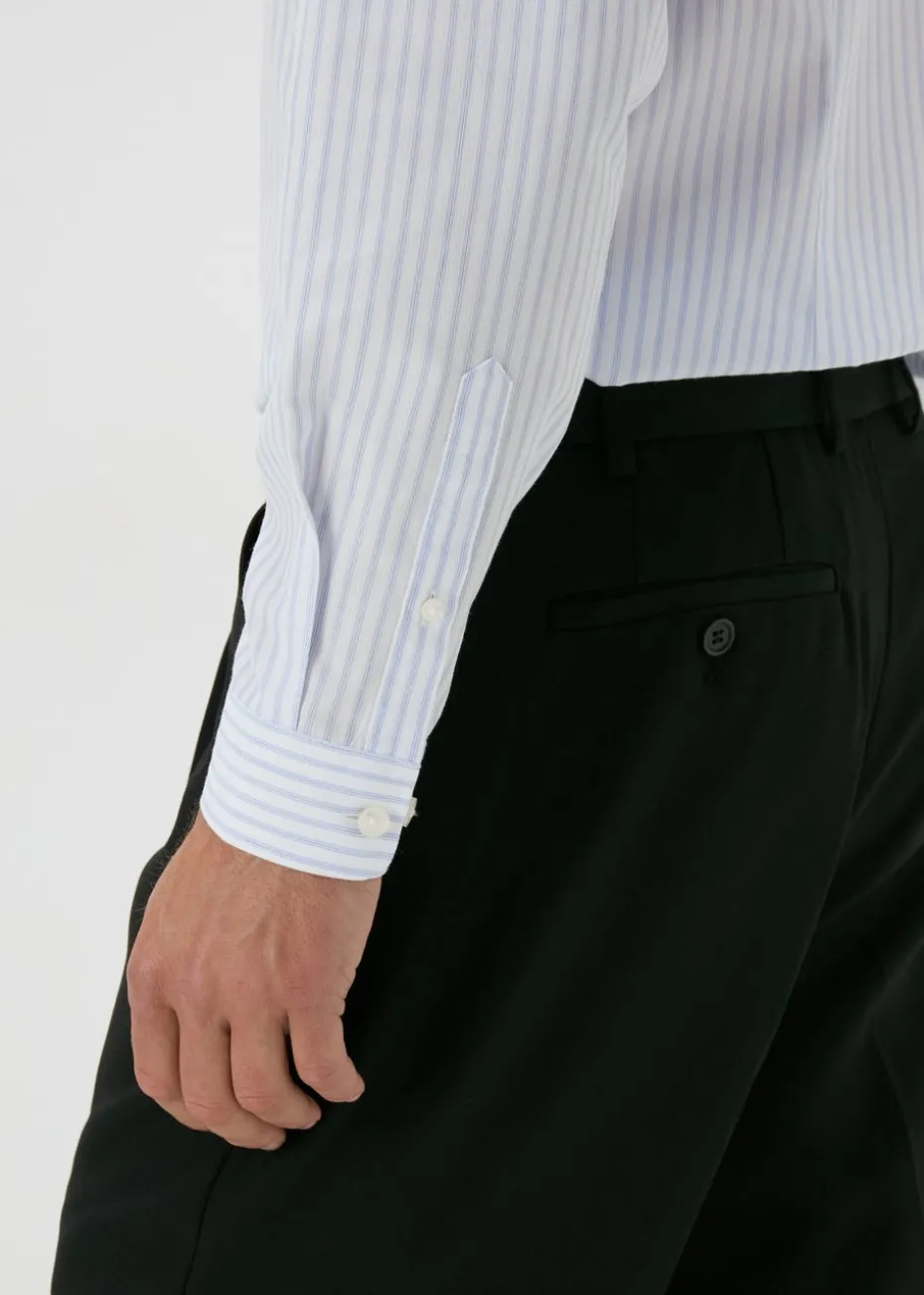 Taylor & Wright Blue Stripe Slim Fit Shirt