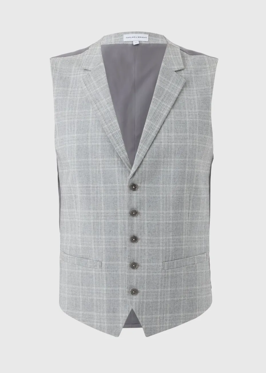 Taylor & Wright Cassis Check Waistcoat