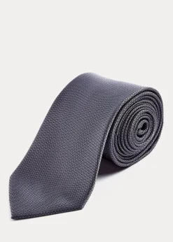 Taylor & Wright Grey Plain Texture Tie