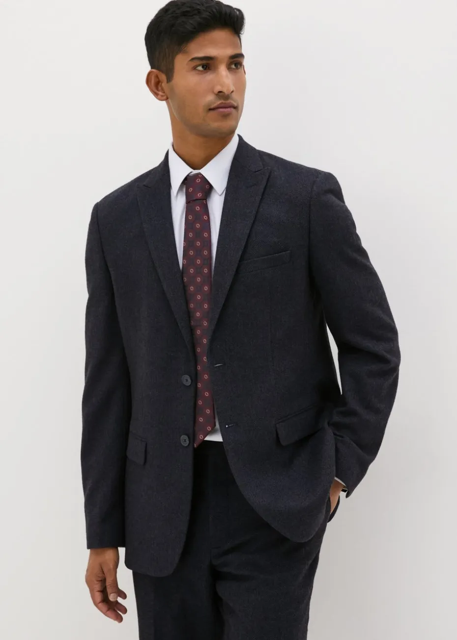 Taylor & Wright Highclere Navy Wool Blend Tailored Fit Suit Jacket