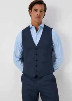 Taylor & Wright Lennon Blue Slim Fit Waistcoat