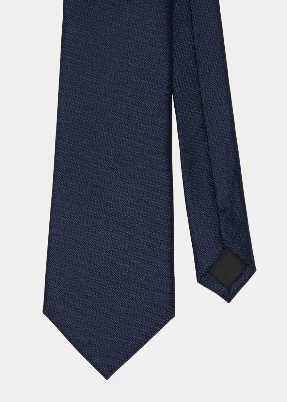 Taylor & Wright Navy Plain Tie