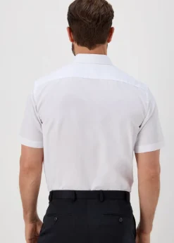 Taylor & Wright White Easy Care Regular Fit Short Sleeve Shirt