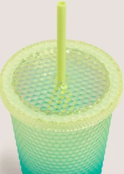 Teal Ombre Studded Tumbler