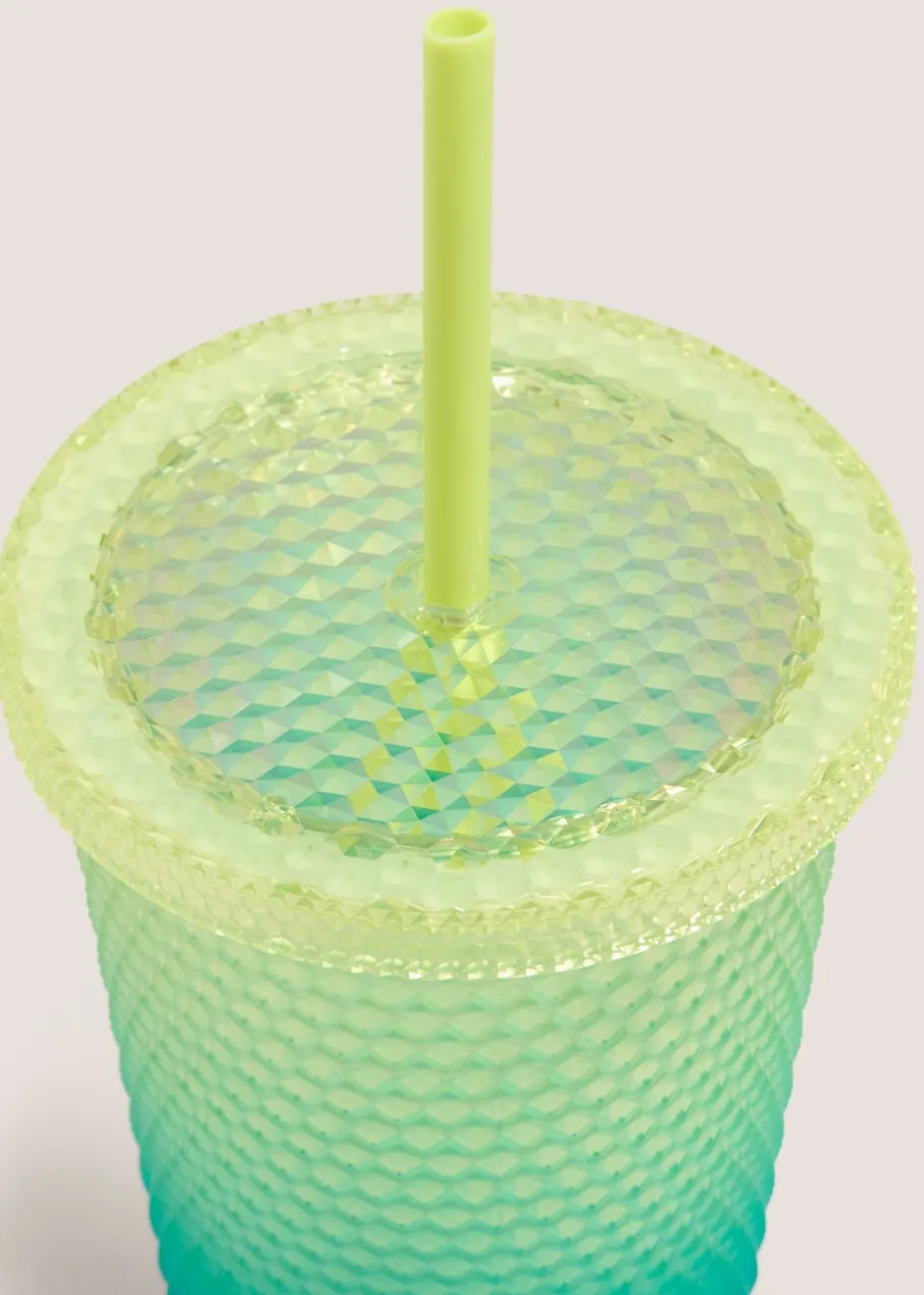 Teal Ombre Studded Tumbler