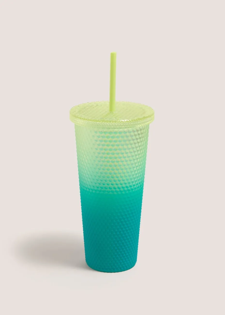 Teal Ombre Studded Tumbler