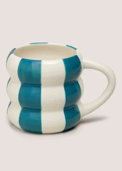 Teal Stripe Bubble Mug