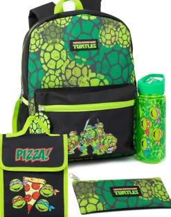 Teenage Mutant Ninja Turtles Pizza Kids Green 4 Piece Backpack Set