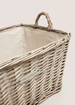 The Living Co Natural Split Willow Basket