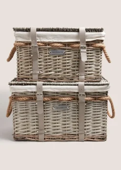 The Living Co Natural Split Willow Basket