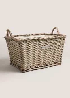 The Living Co Natural Split Willow Basket