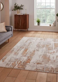 Think Rugs Apollo Bronze/Grey Modern Abstract Rectangle Rug