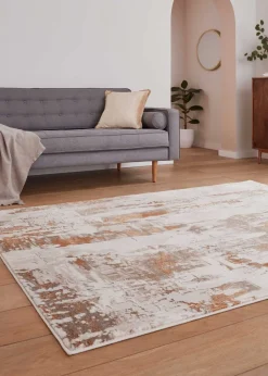 Think Rugs Apollo Bronze/Grey Modern Abstract Rectangle Rug