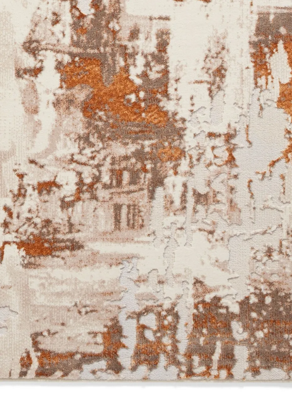 Think Rugs Apollo Bronze/Grey Modern Abstract Rectangle Rug