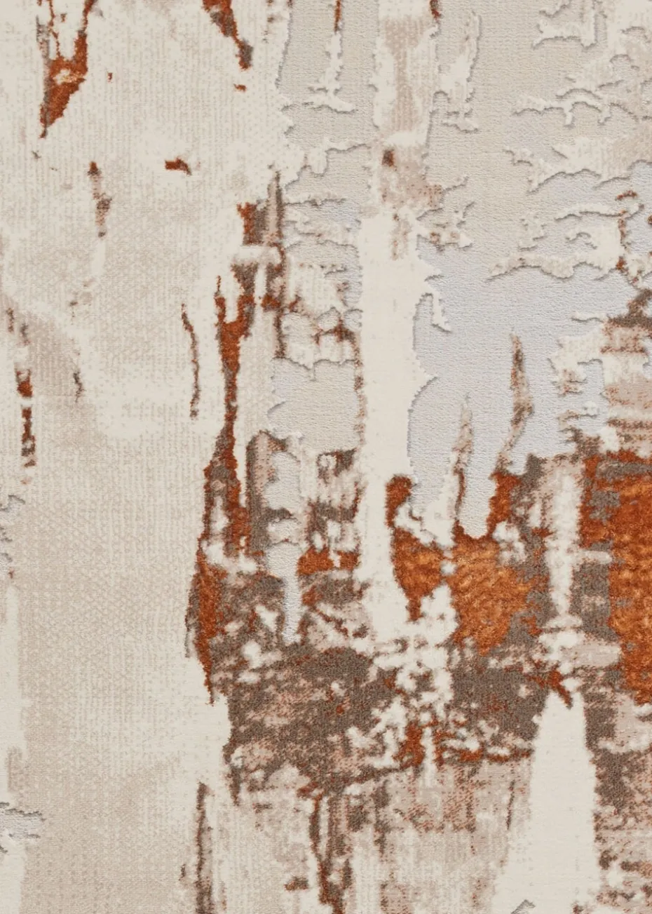 Think Rugs Apollo Bronze/Grey Modern Abstract Rectangle Rug