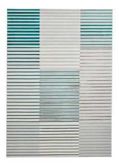 Think Rugs Apollo Green Modern Linear Rug