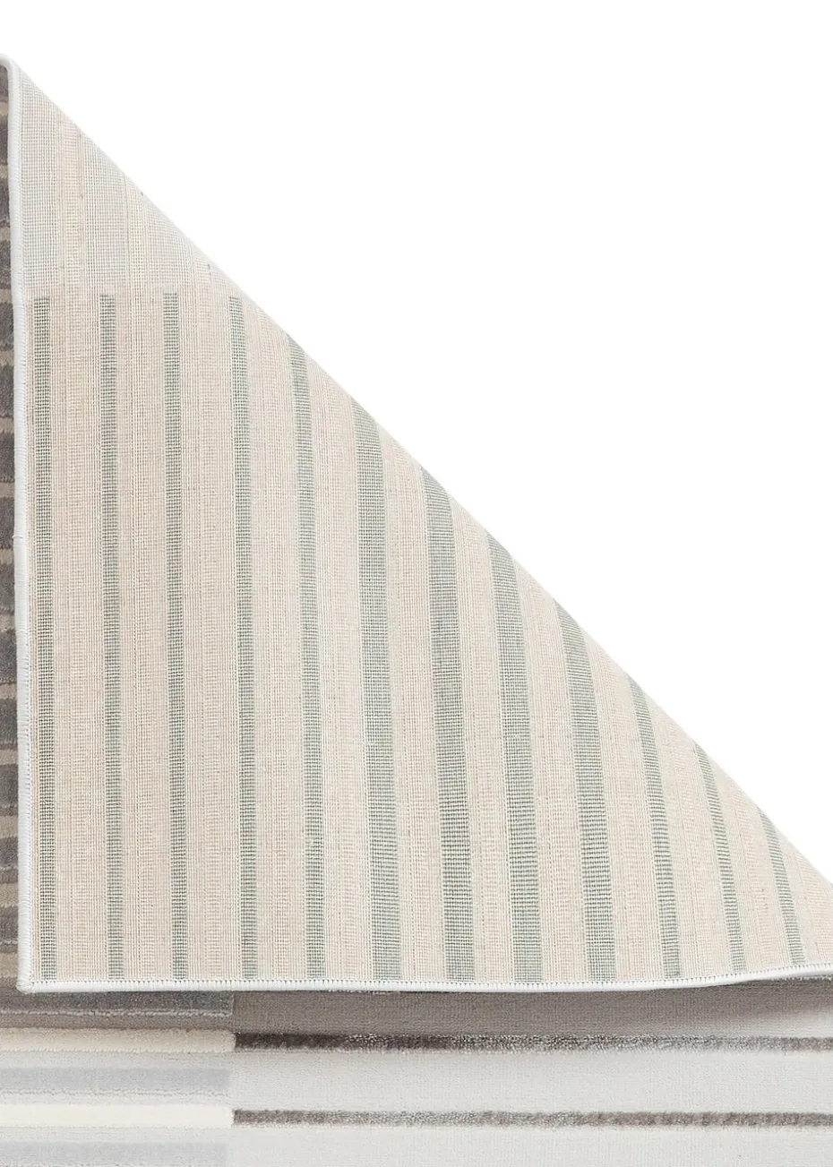 Think Rugs Apollo Green Modern Linear Rug