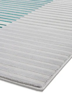 Think Rugs Apollo Green Modern Linear Rug