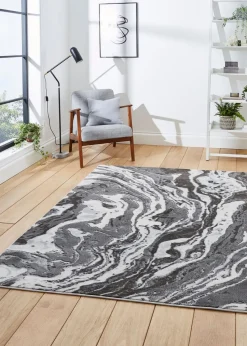 Think Rugs Apollo Grey Modern Abstract Rectangle Rug