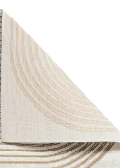 Think Rugs Apollo Grey/Gold Modern Linear Rectangle Rug