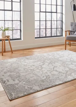 Think Rugs Apollo Grey/Ivory Modern Abstract Rectangle Rug