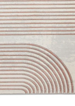 Think Rugs Apollo Grey/Rose Modern Linear Rectangle Rug