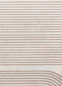 Think Rugs Apollo Grey/Rose Modern Linear Rectangle Rug
