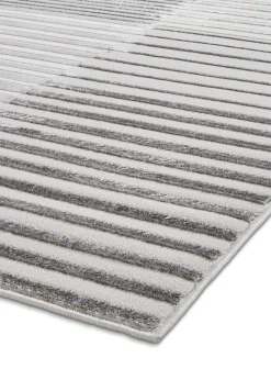 Think Rugs Apollo Ivory Modern Linear Rug