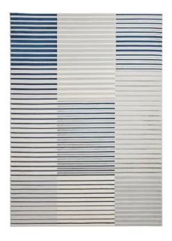 Think Rugs Apollo Navy Modern Linear Rug